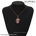 64216 Xuping woman jewellery new arrival top quality piercing colorful gold jewelry set